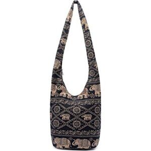 𝅺🆕 Hobo Fashion canvas Shoulder Bag Hippie Crossbody Bohemian Animal Print NWT